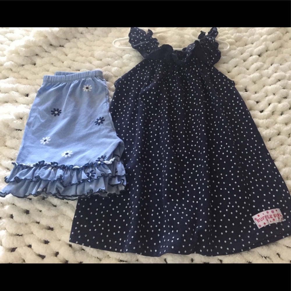 Tunic and Ruffle shorts set